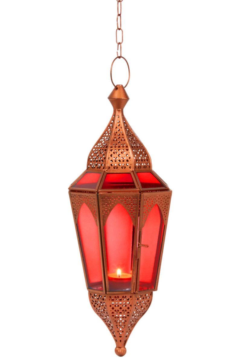 Linterna colgante india Lalita - Roja box