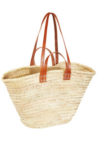Bolso de mimbre de Ibiza, bolso de playa Palmera grande