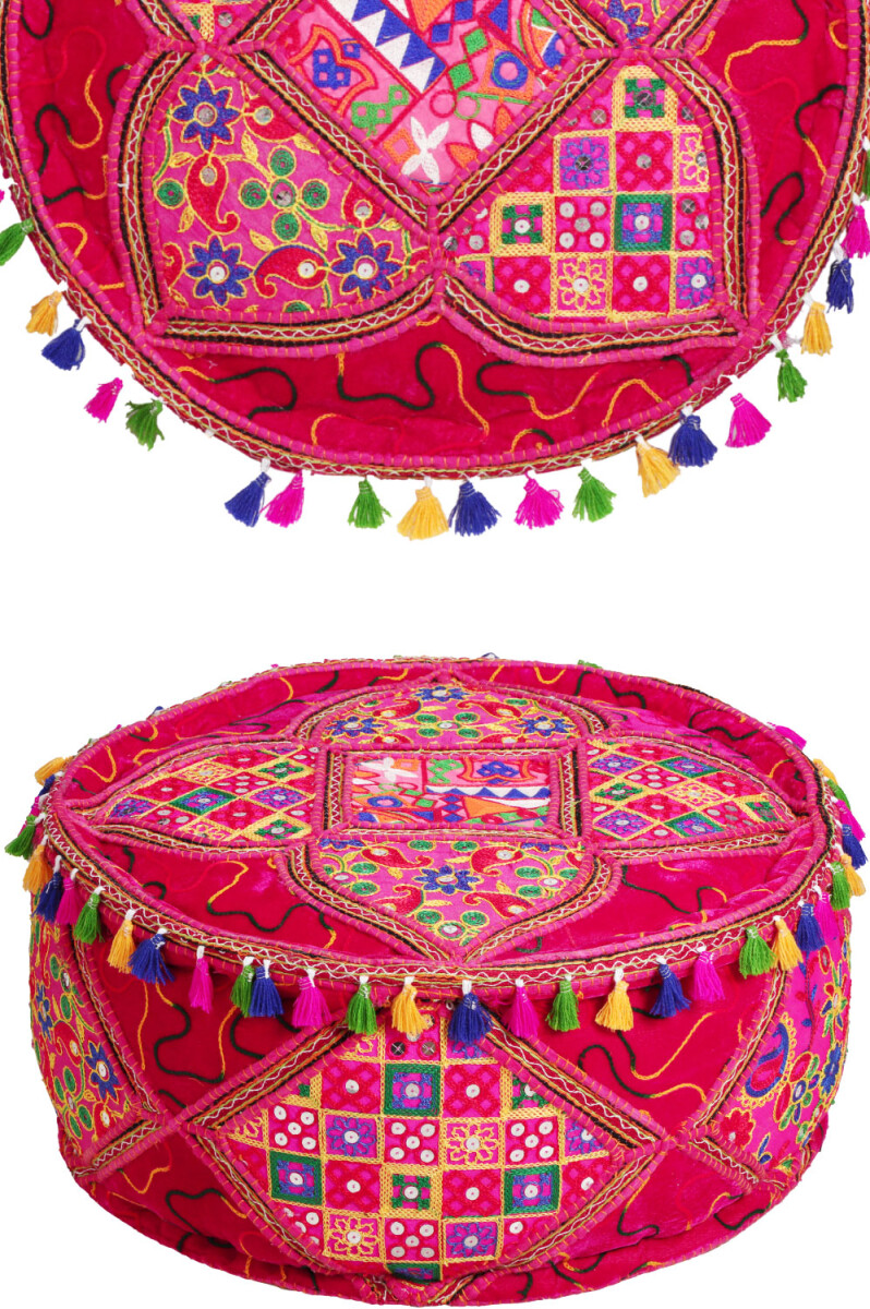 Puf oriental decorativo Bahri rosa box
