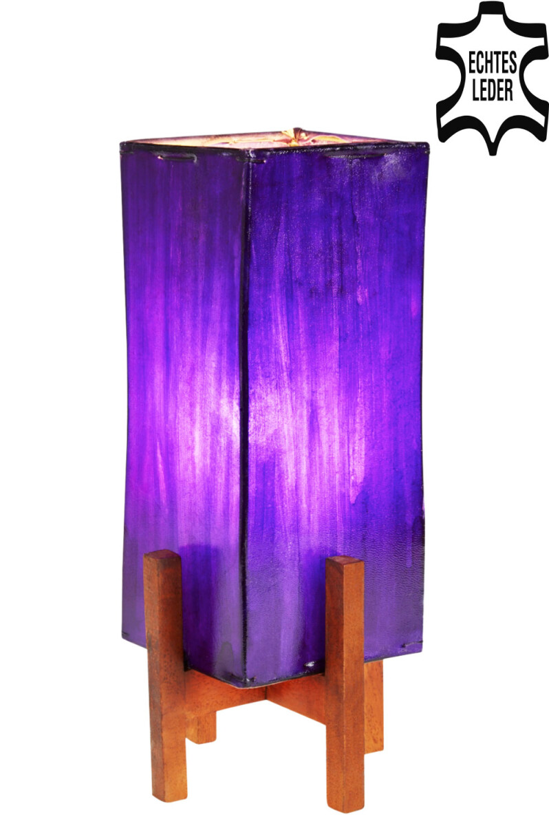Lámpara de mesa de cuero Janka, c box