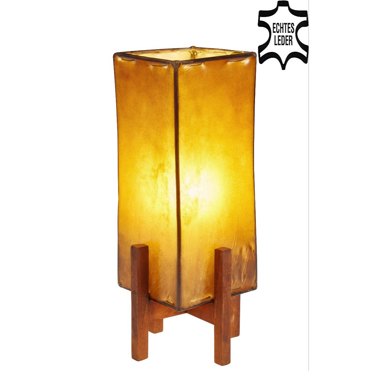 Lámpara de mesa de cuero Janka en box