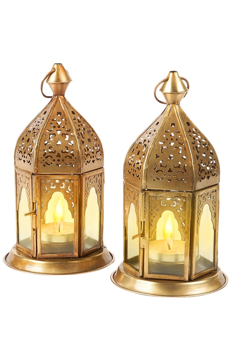 Juego de 2 farolillos orientales decorat box