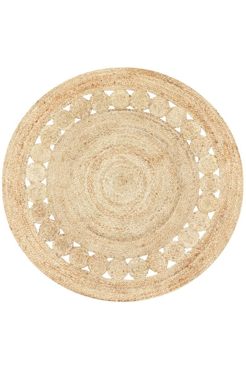 Alfombra redonda de yute Jemina Natural, box