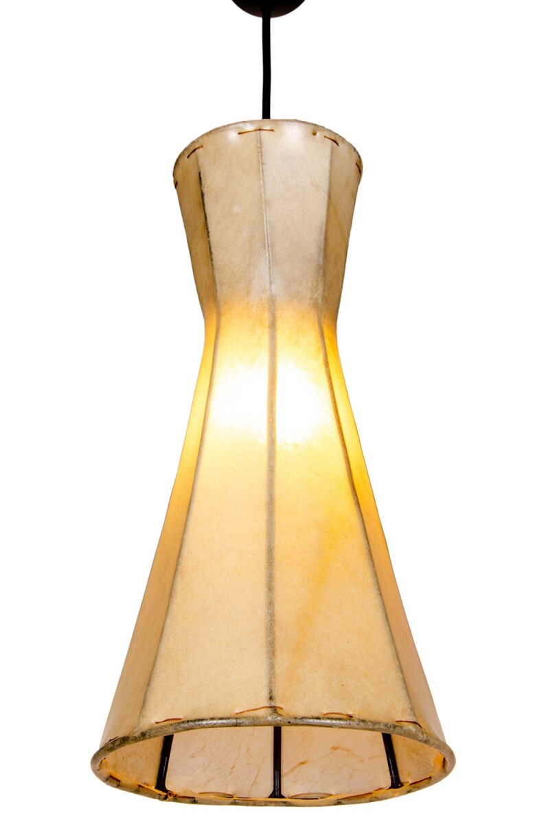 Lámpara colgante vintage Jinjin Natur | Cuero y forja