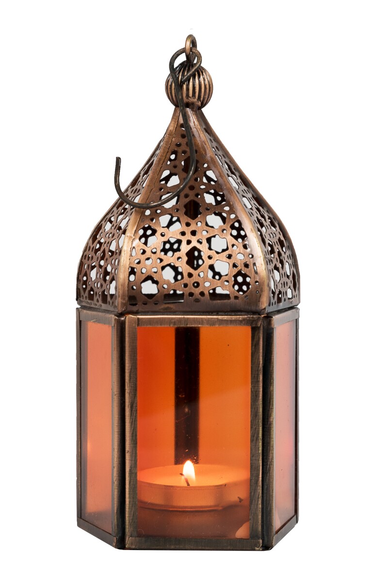 Linterna oriental Meena - Naranja box
