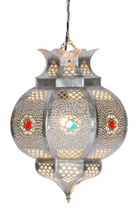 Lámpara colgante Amadou plateada, 35 cm |...