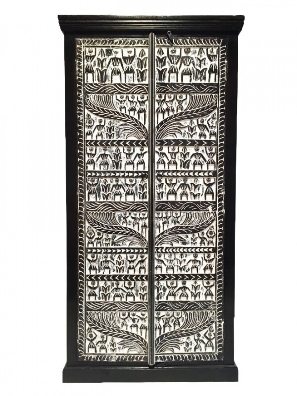 Armario africano tallado Simba - 180 cm box
