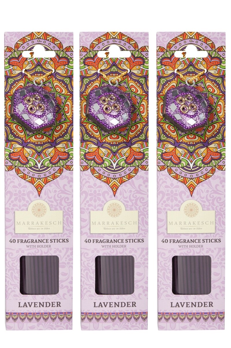 Lote de 3 varitas de incienso de lavanda box