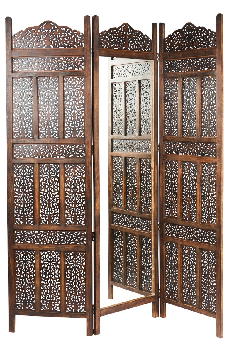 Biombo de madera con espejos, separador de ambientes de...