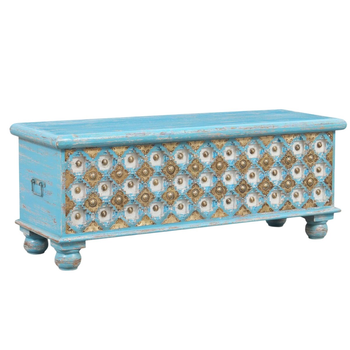 Cofre Burhan 2 de madera maciza, estilo  box