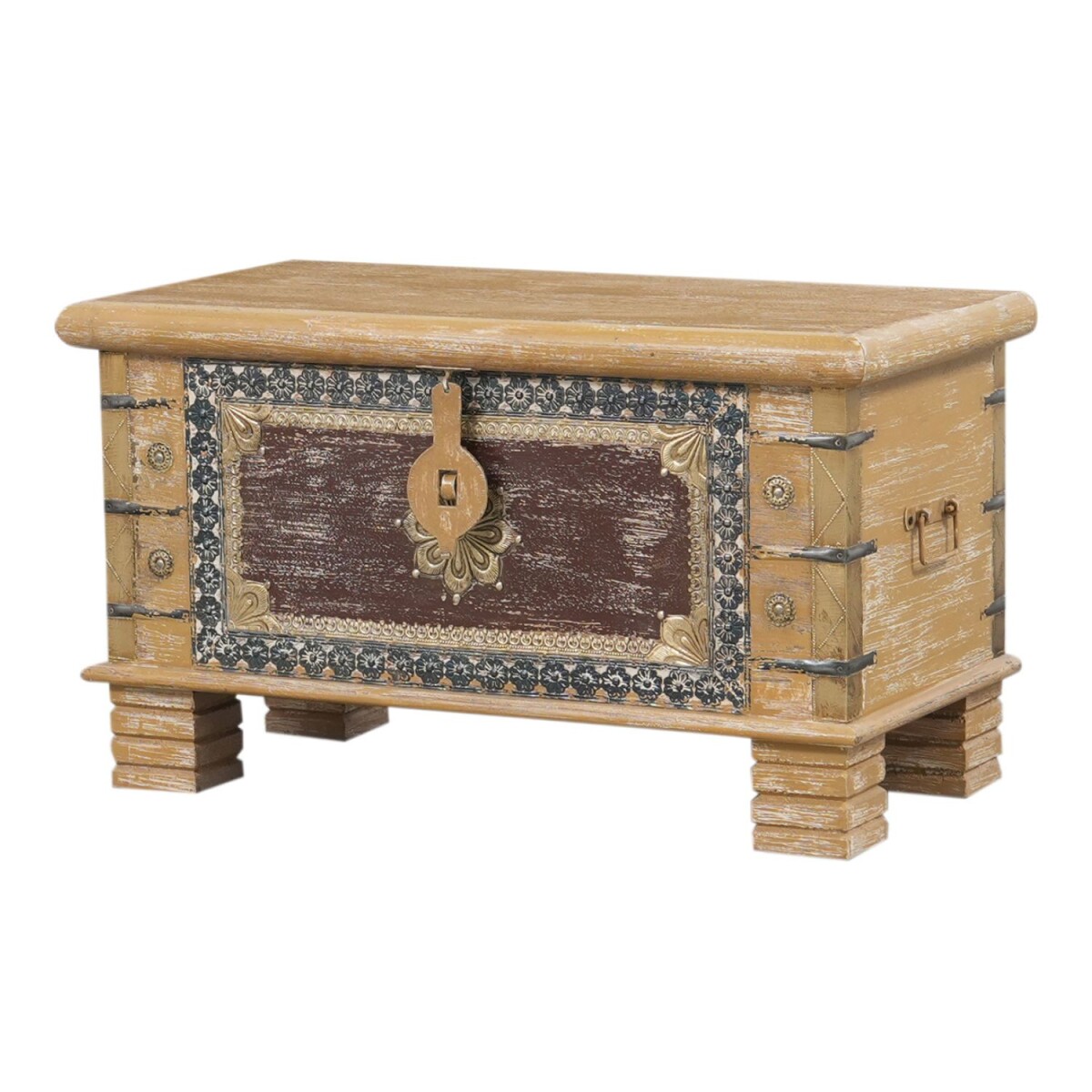 Cofre Chayma de madera maciza, estilo bo box