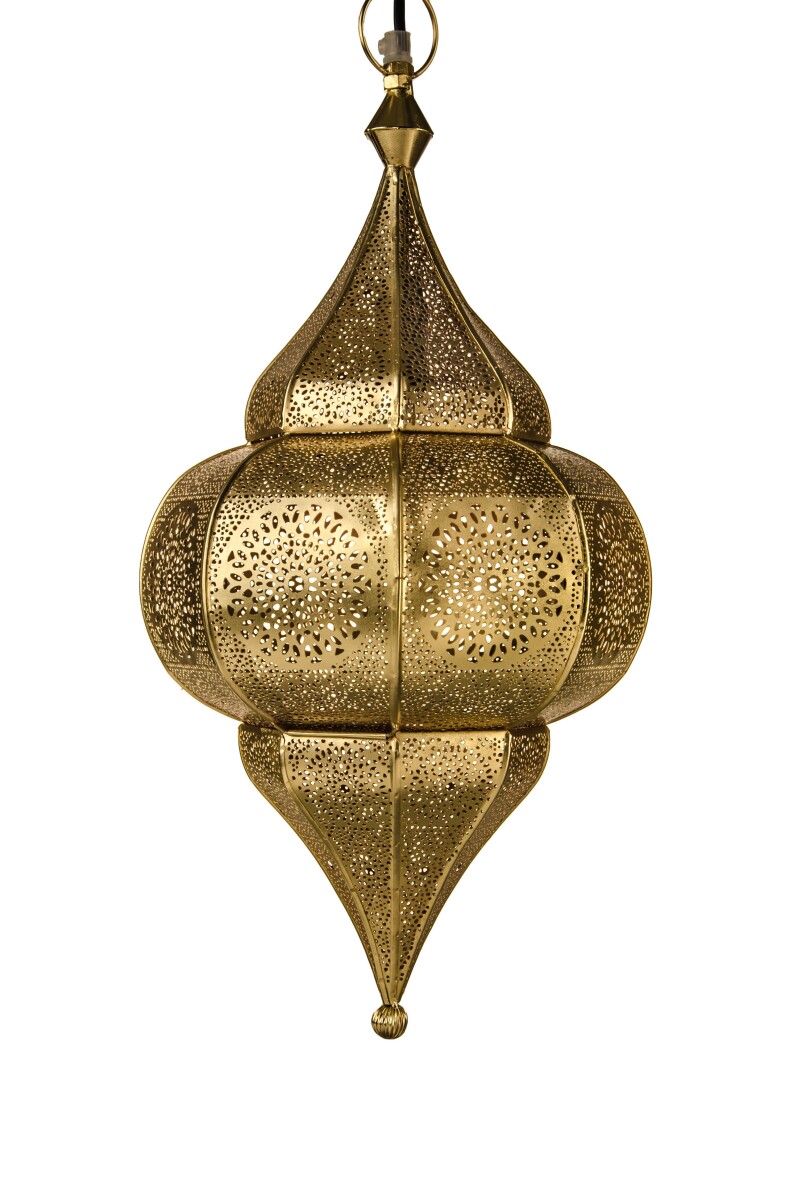 Lámpara de techo de estilo oriental indio Malha Gold