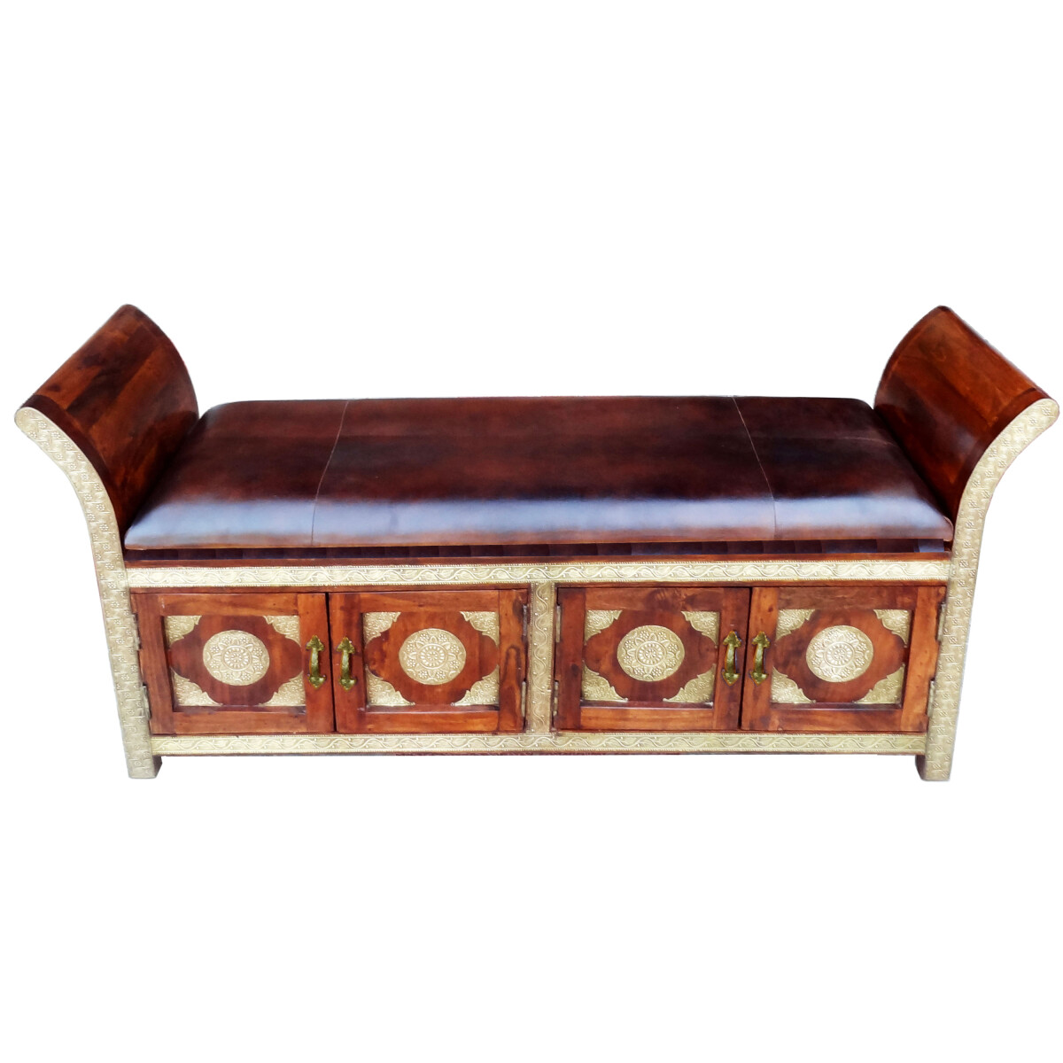 Banco oriental de madera maciza Moha 1 box