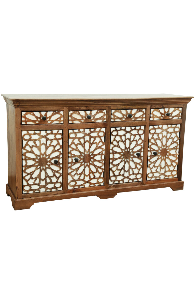 Aparador marroquí de madera maciza Rabat - 180 cm -