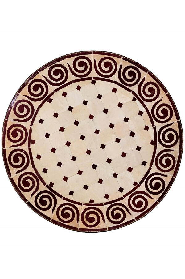 Azulejo marroquí de mosaico con diseño en espi