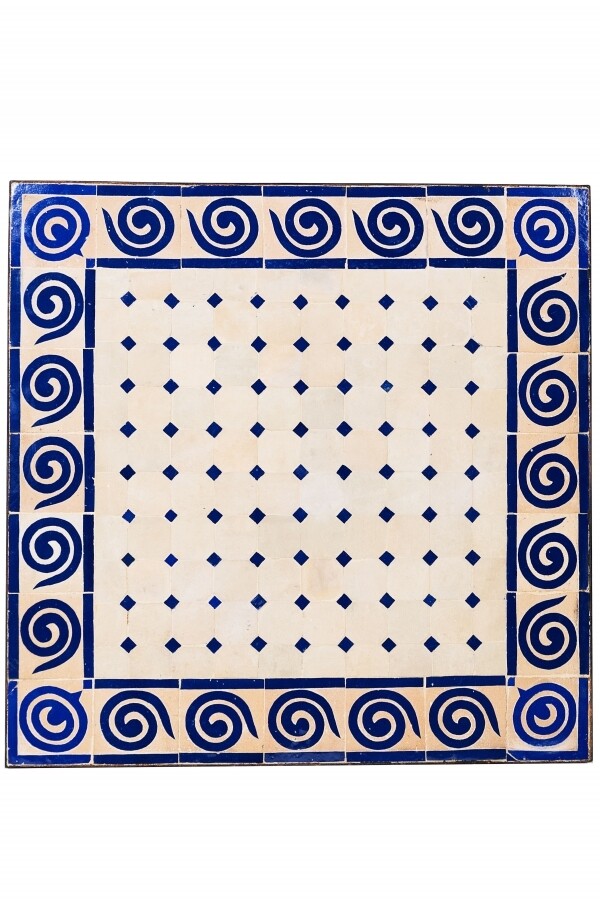 Azulejo marroquí de mosaico con diseño en espi