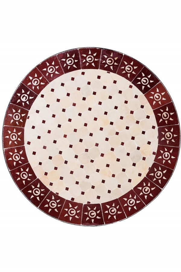 Azulejo de mosaico oriental «Sol» en tonos natur