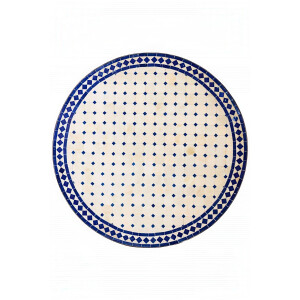 Mesa marroquí con mosaicos de Marrakech, beige y...