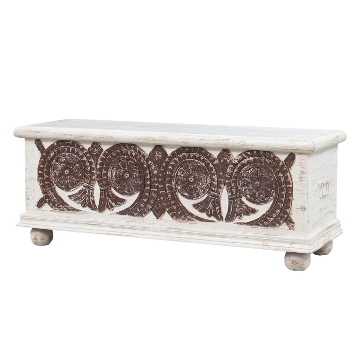 Cofre Daris de madera maciza, estilo boh box