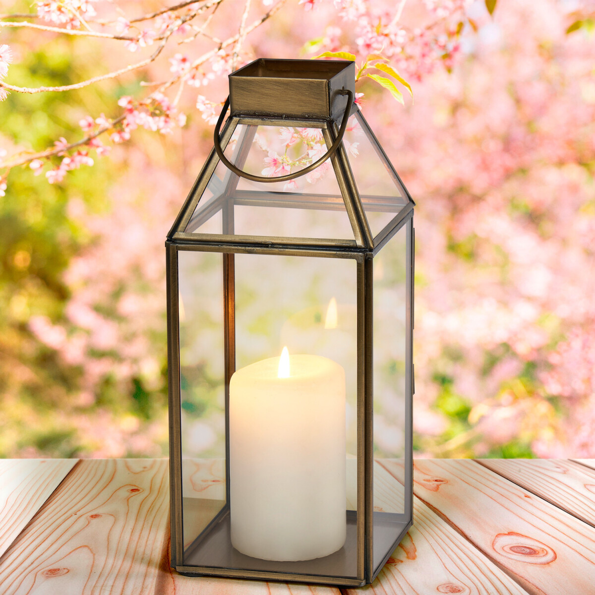 Linterna de cristal de 25 cm «Mahd box