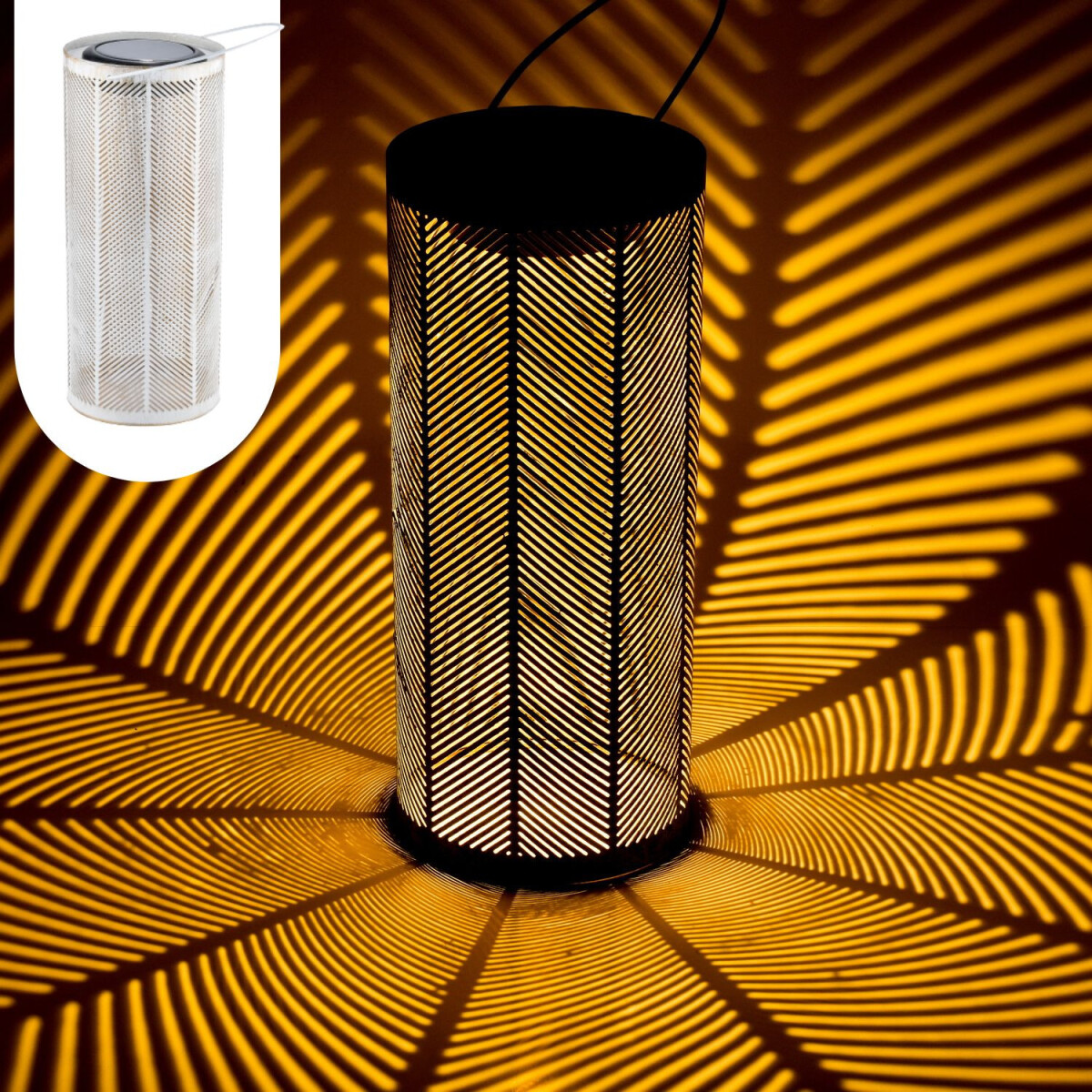 Linterna solar moderna, lámpara d box