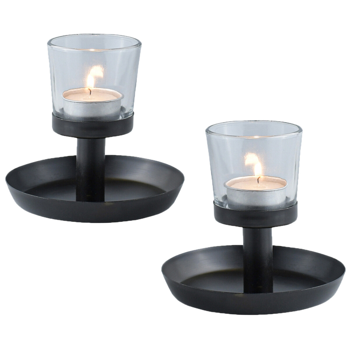 Juego de 2 portavelas decorativos modern box