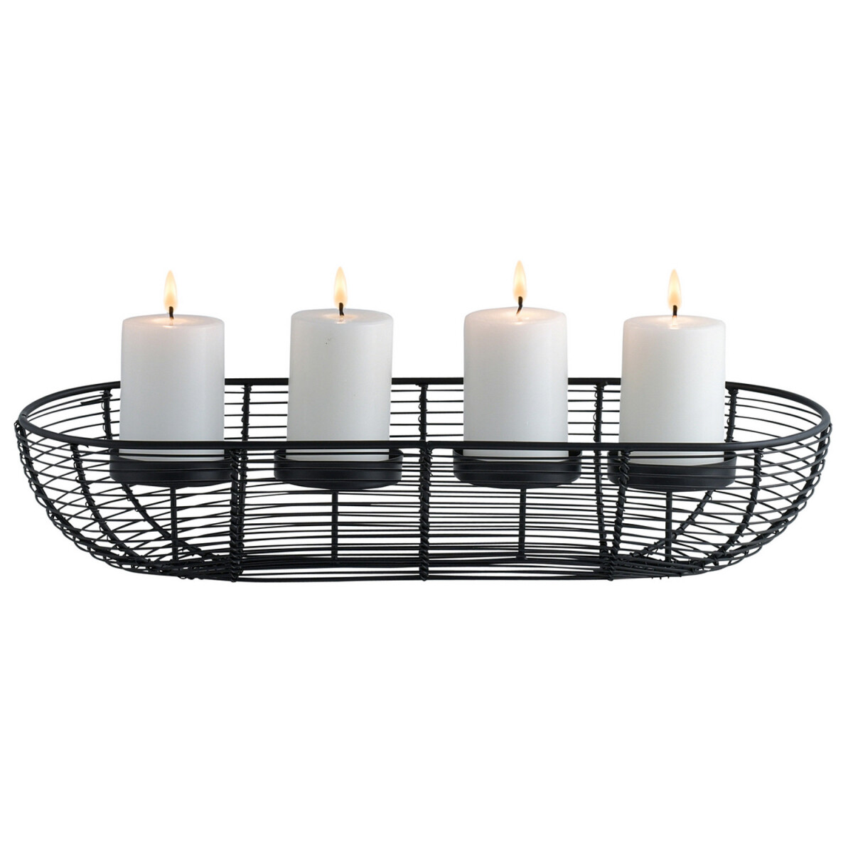 Portavelas para corona de Adviento, decoración navide