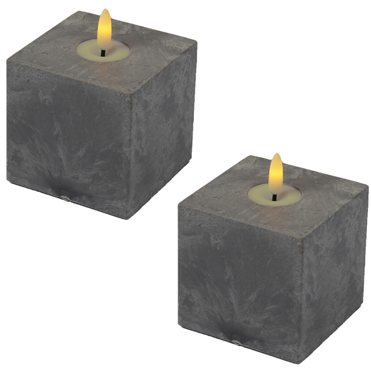 Lote de 2 velas LED con diseño de box