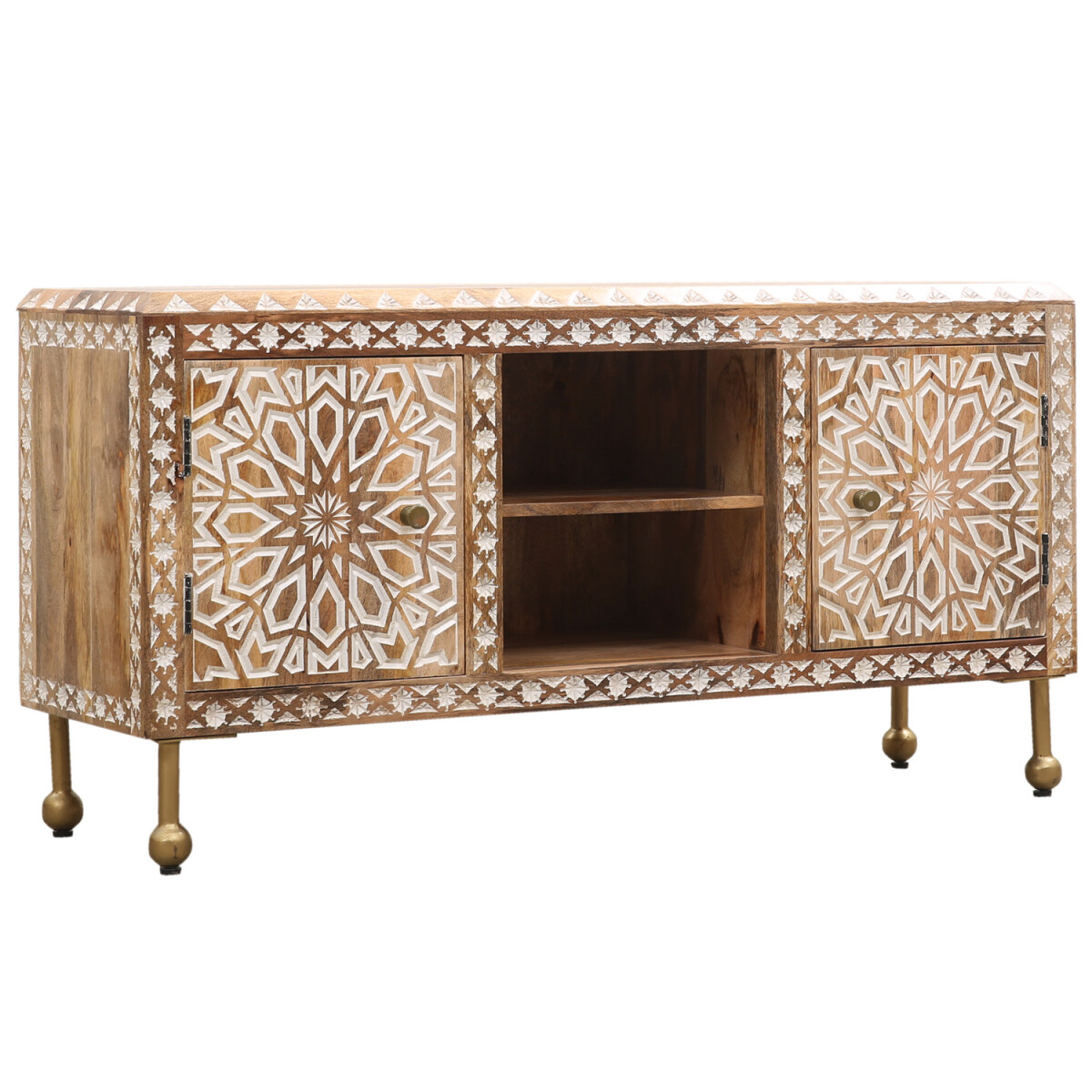 Mueble bajo para TV de estilo boho Ibrar box
