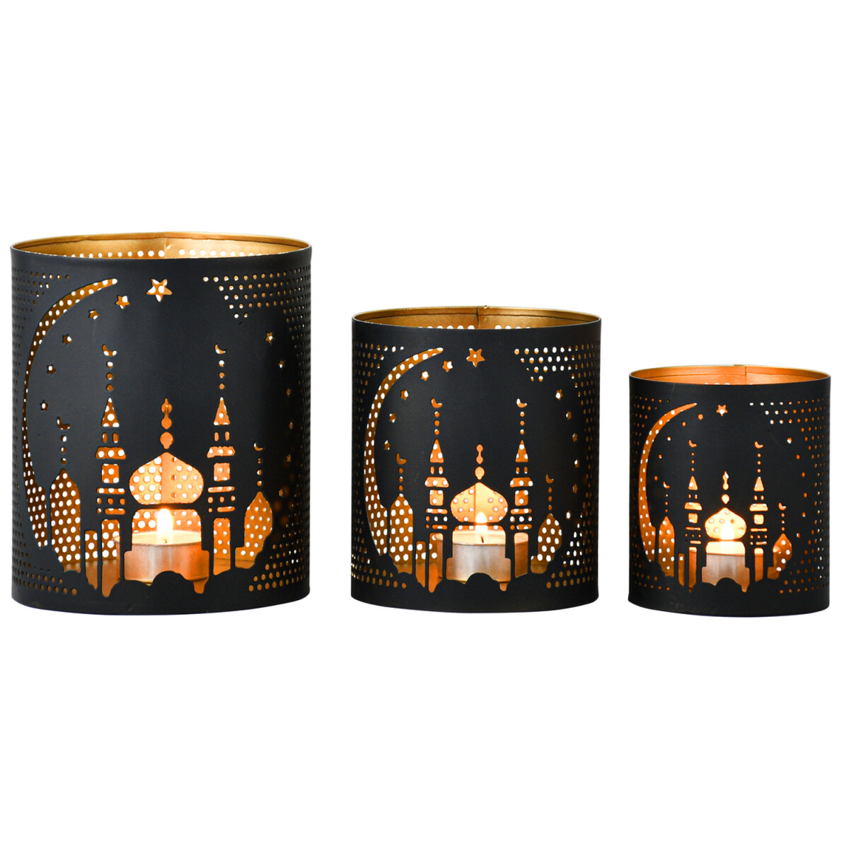 Juego de 3 portavelas musulmanes Ramazan box