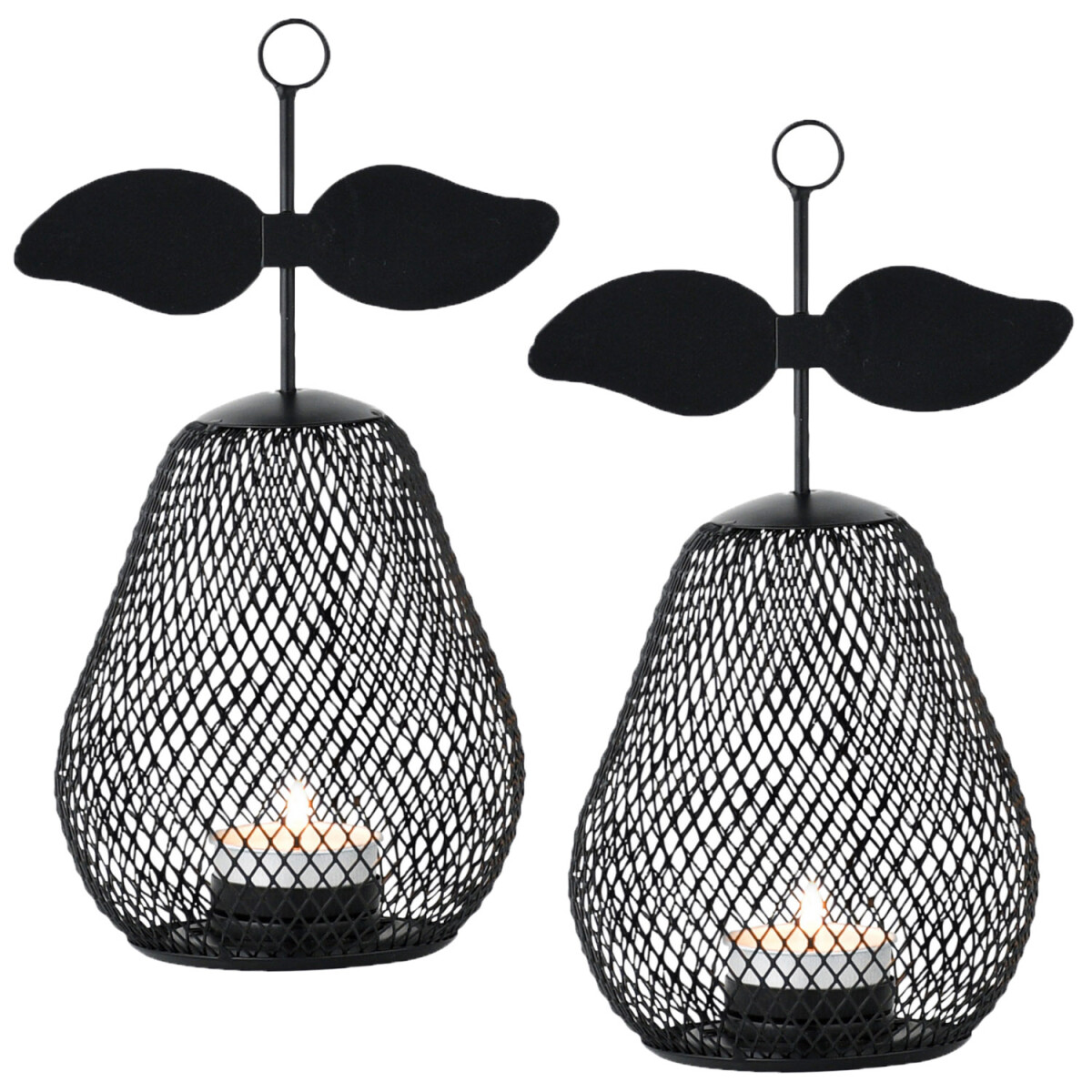 Juego de 2 portavelas decorativos modern box