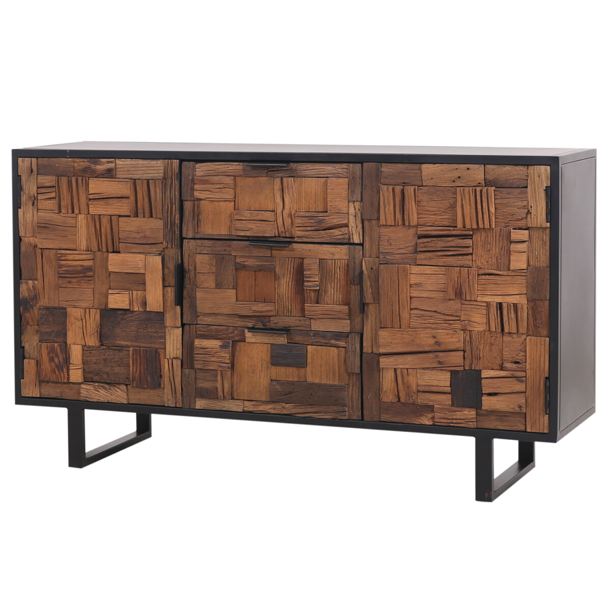 Aparador Adaline de 157 cm, de madera y metal, en estilo lof
