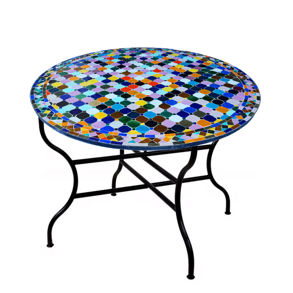 Mesa marroqu&iacute; con mosaicos de Marrakech,...