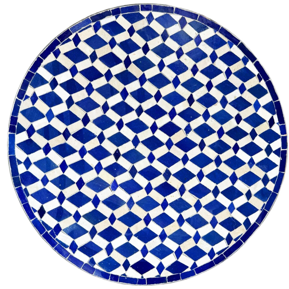 Azulejo de mosaico Moro Azul - Redondo, 60 cm