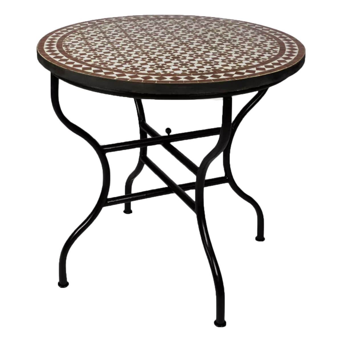 Mesa marroquí con mosaicos Albaicín, beige y m