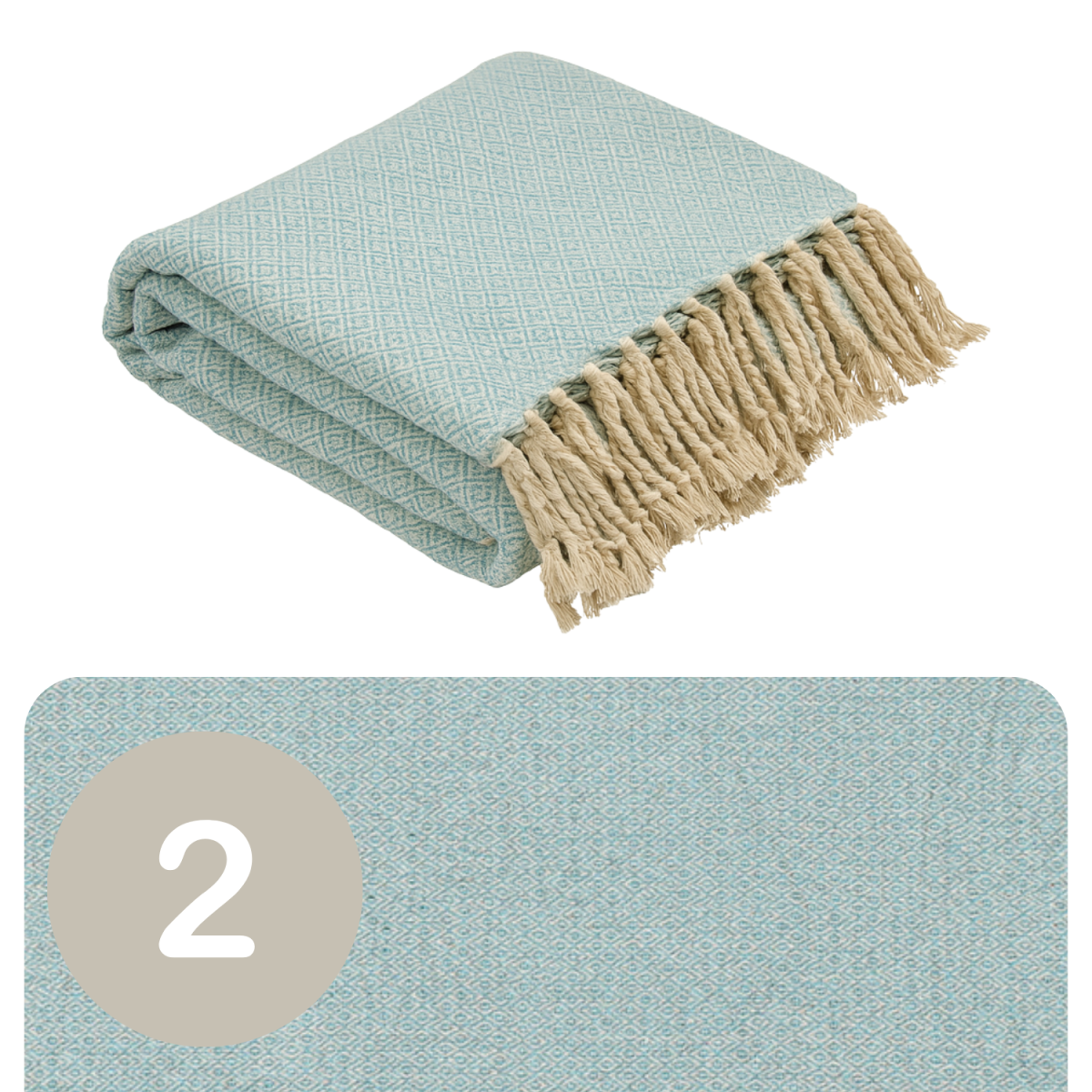 Juego de 2 colchas Calix, azul, 125 x 15 box
