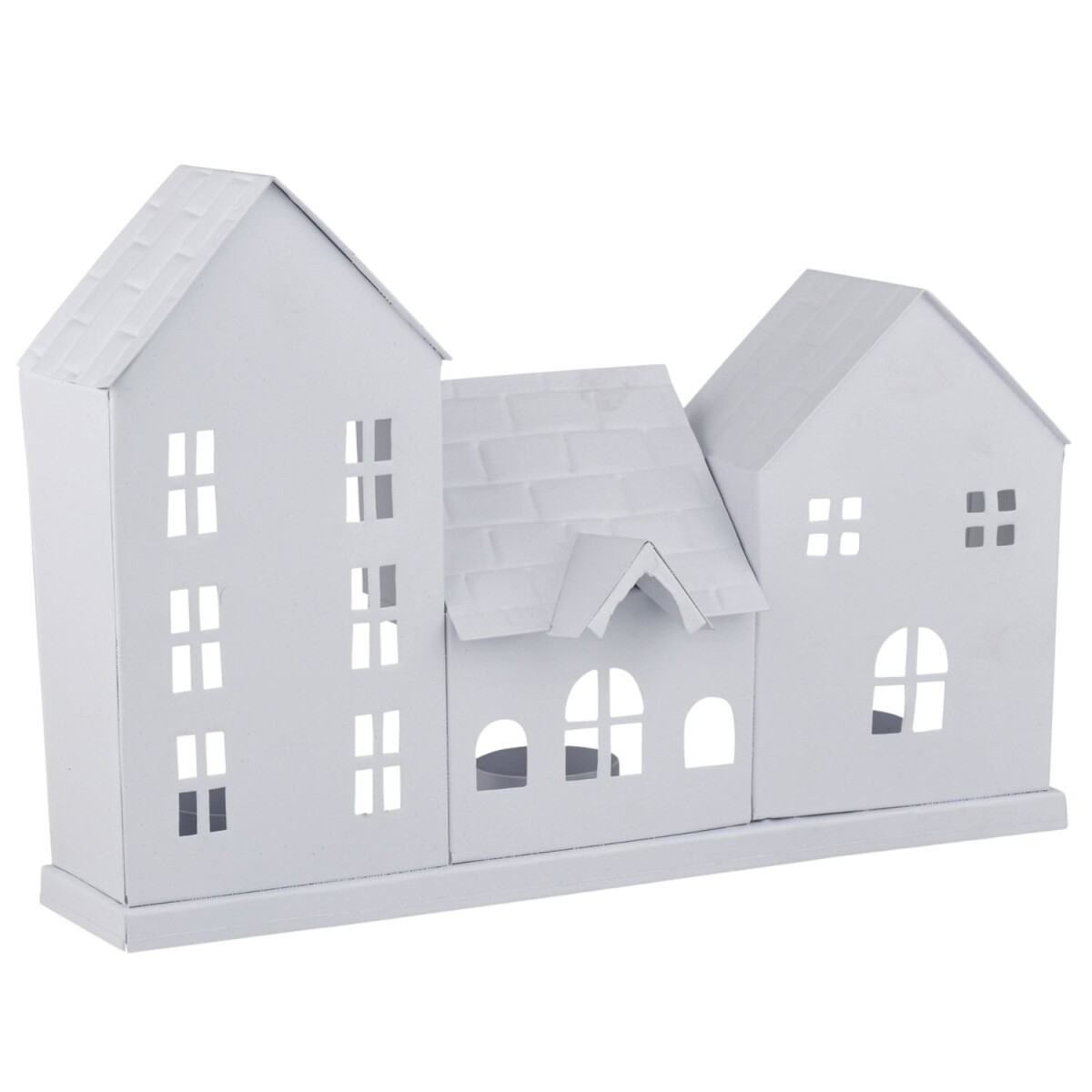 Portavelas con forma de hilera de casas  box