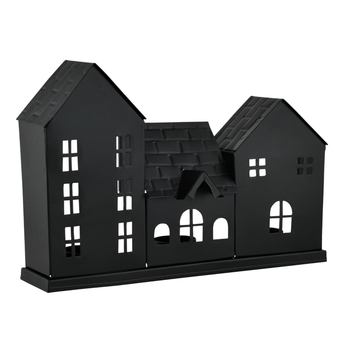 Portavelas con forma de hilera de casas  box