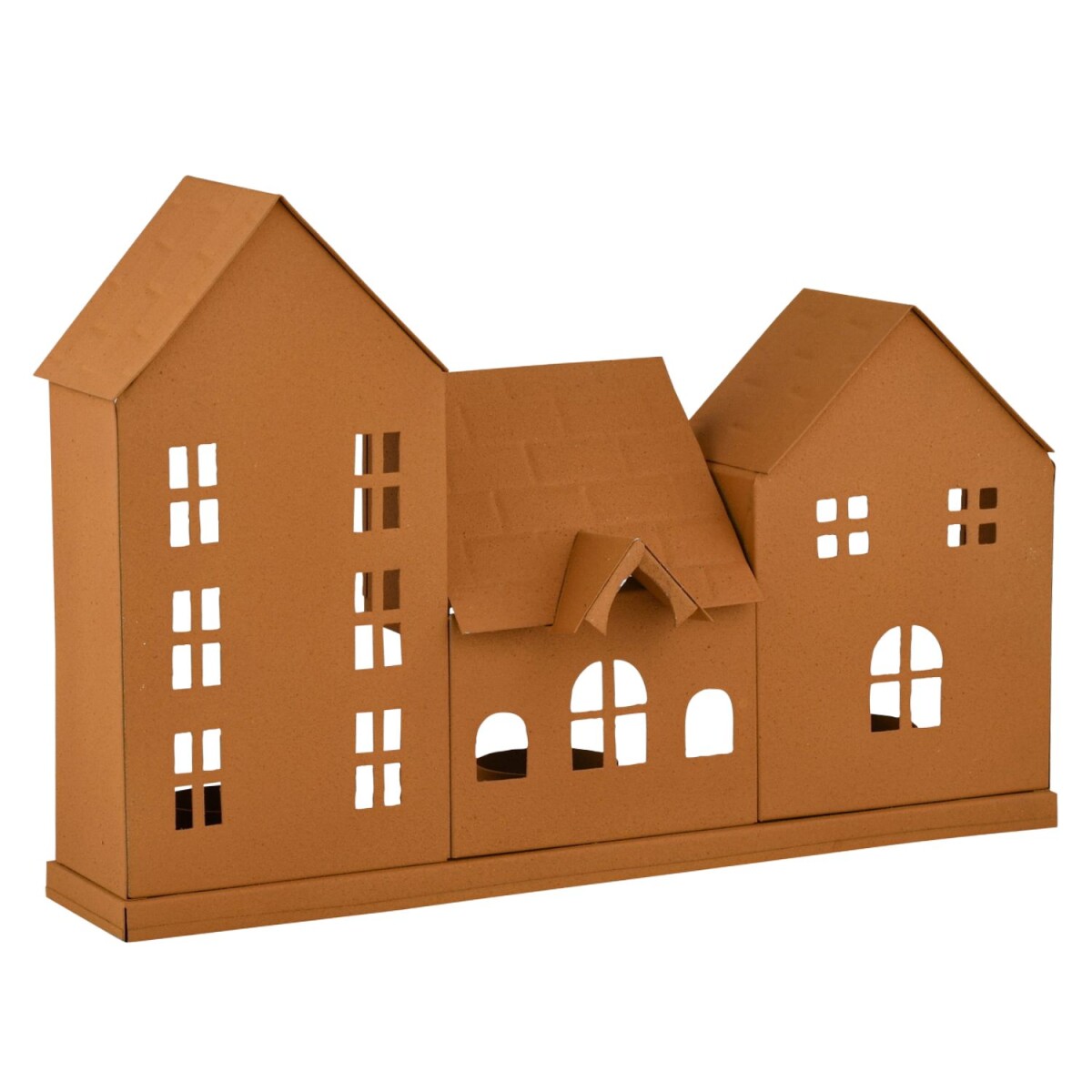 Portavelas con forma de hilera de casas  box