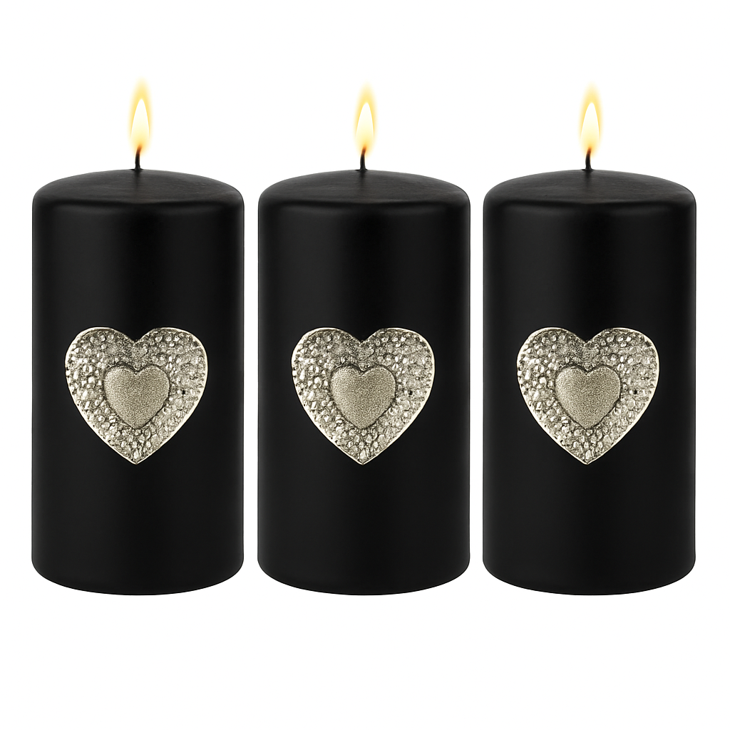 Juego de 3 adornos para velas Caloge A,  box