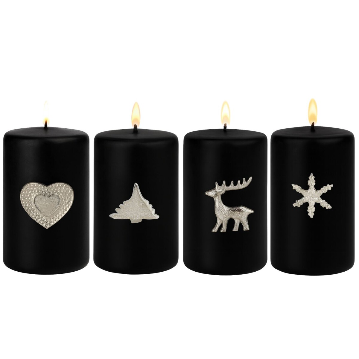 Juego de 4 adornos para velas Caloge ABC box