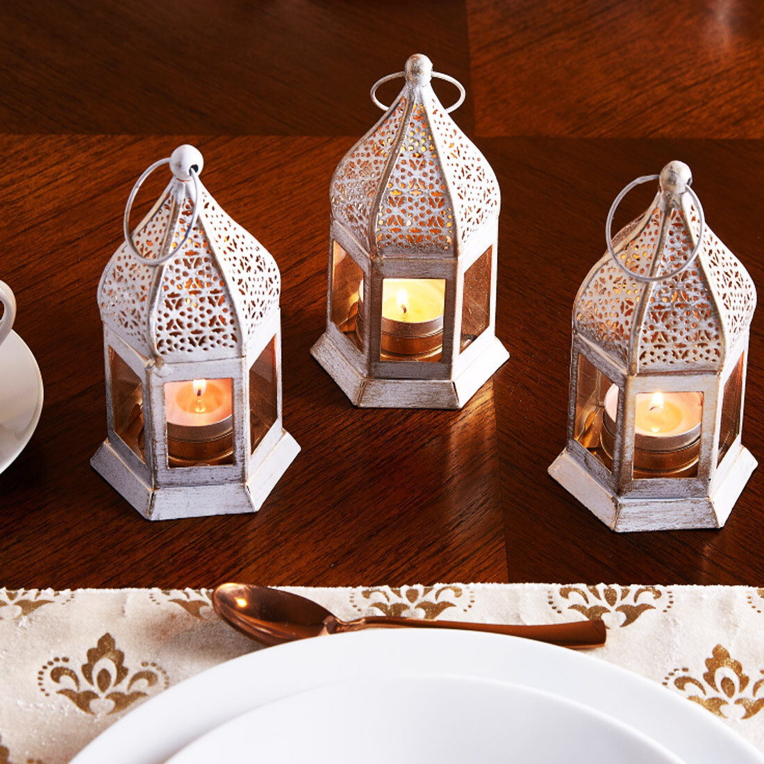 Juego de 3 farolillos orientales decorat box