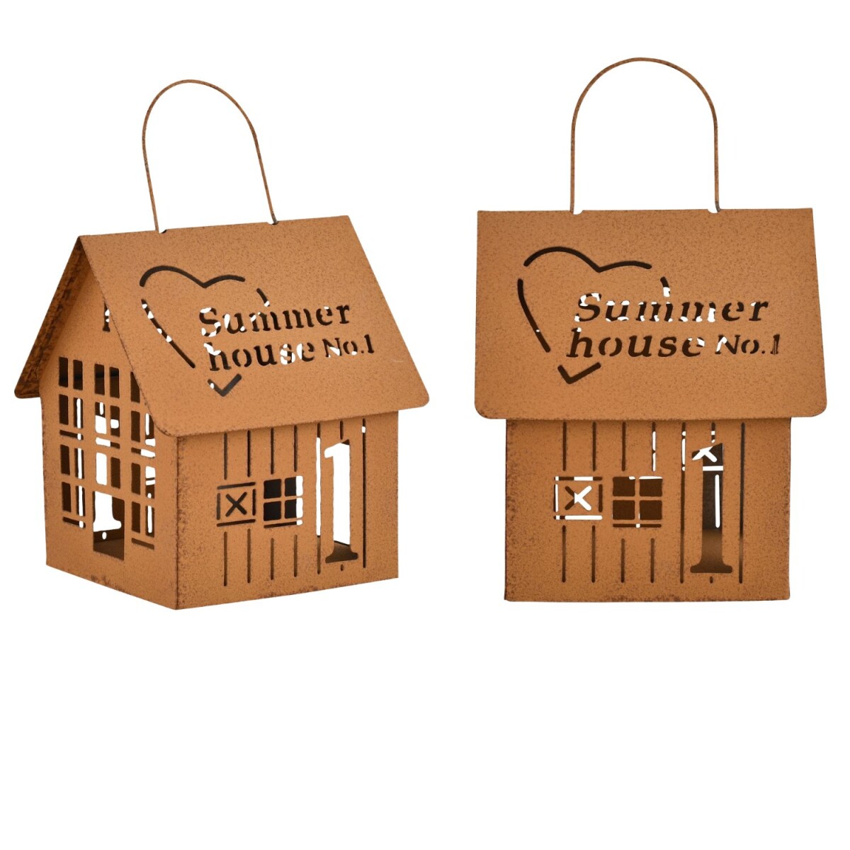 Juego de 2 portavelas «Häuser box