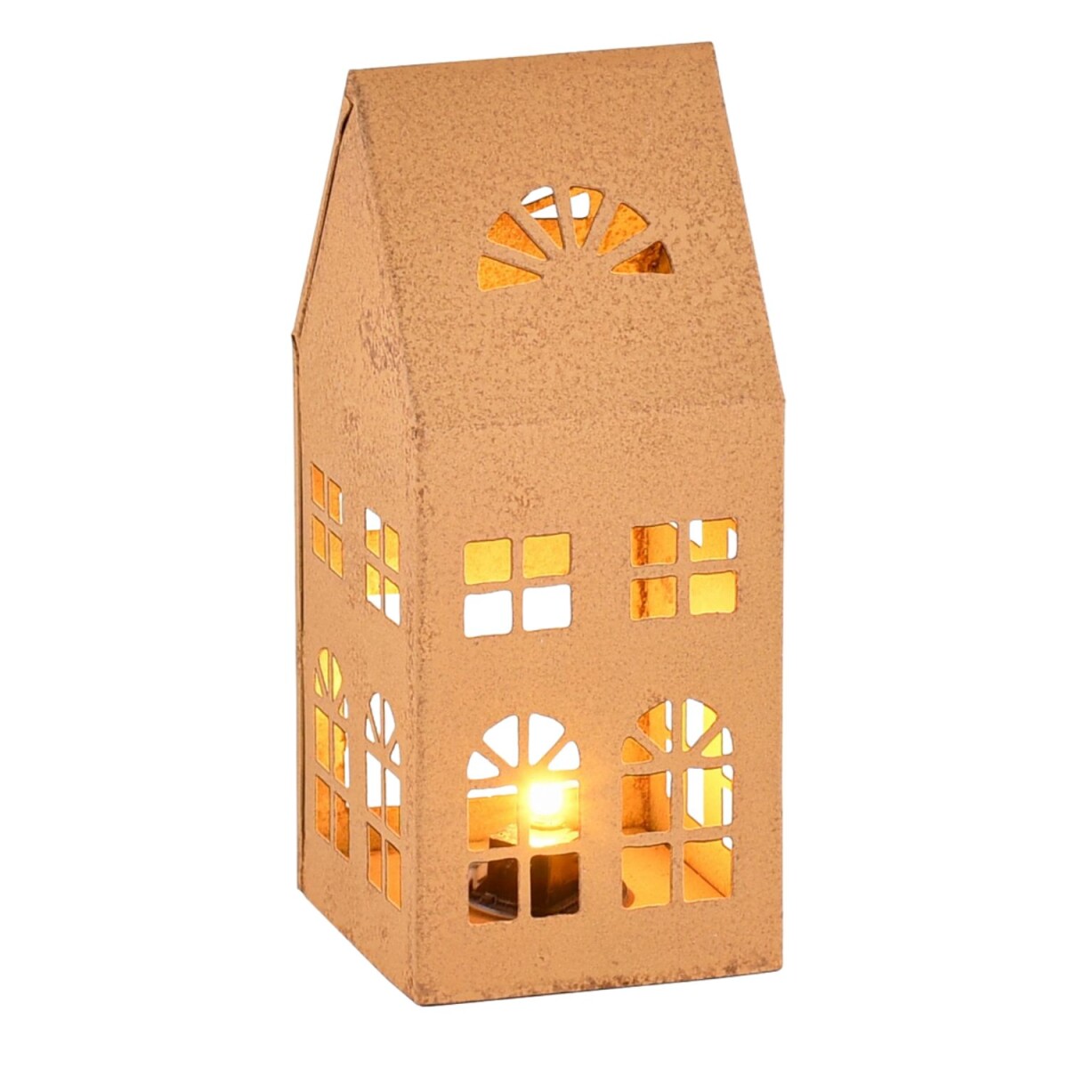 Portavelas con forma de hilera de casas  box