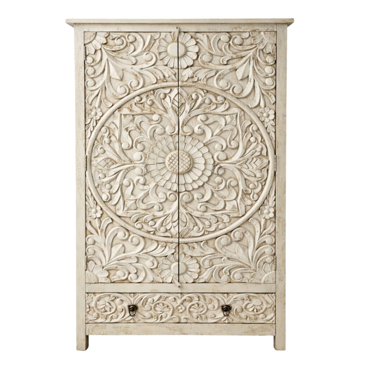 Aparador alto Surya, de madera maciza bl box