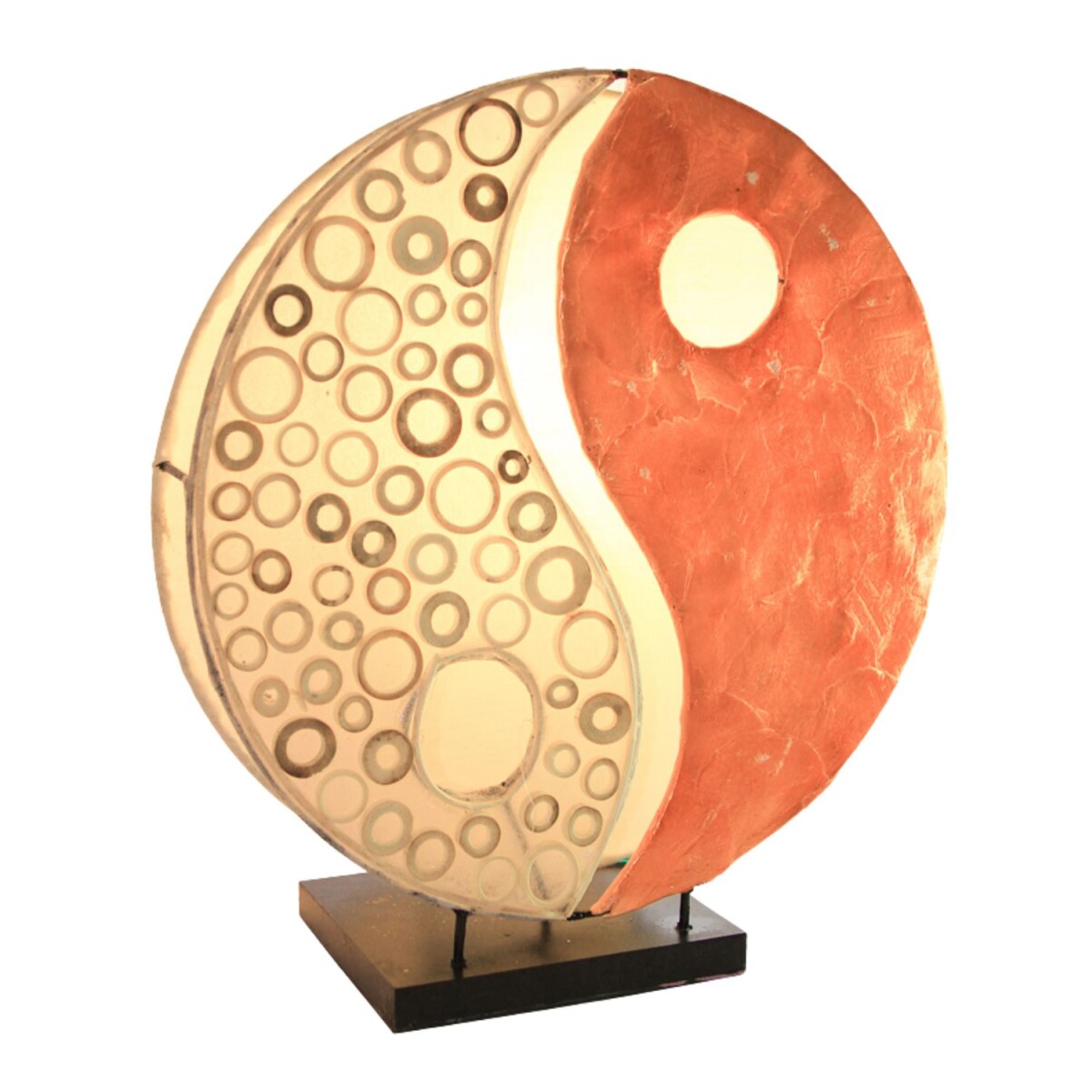 Lámpara de mesa Ying Yang naranja box