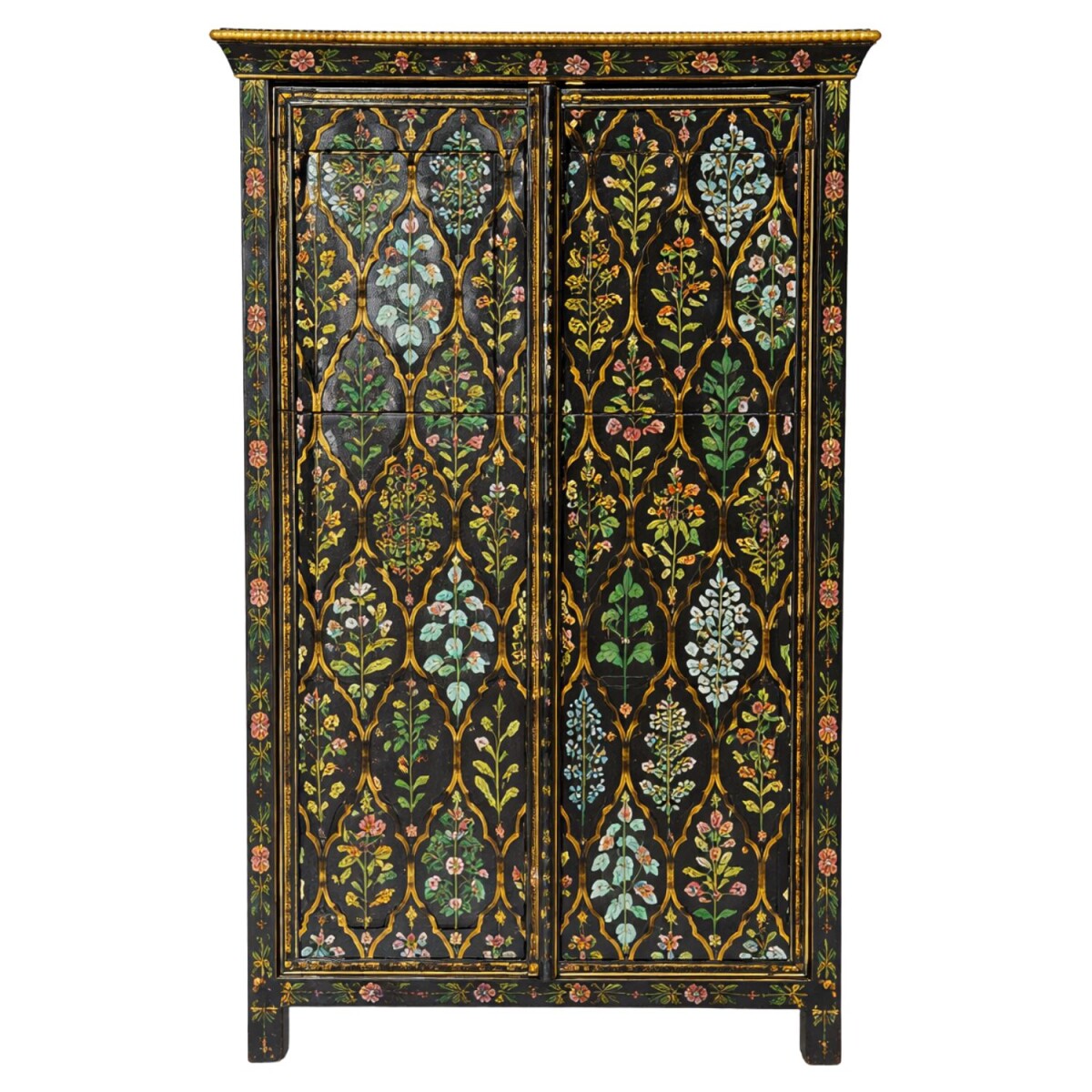 Aparador alto Reshma de 150 cm, de madera maciza, estilo vin