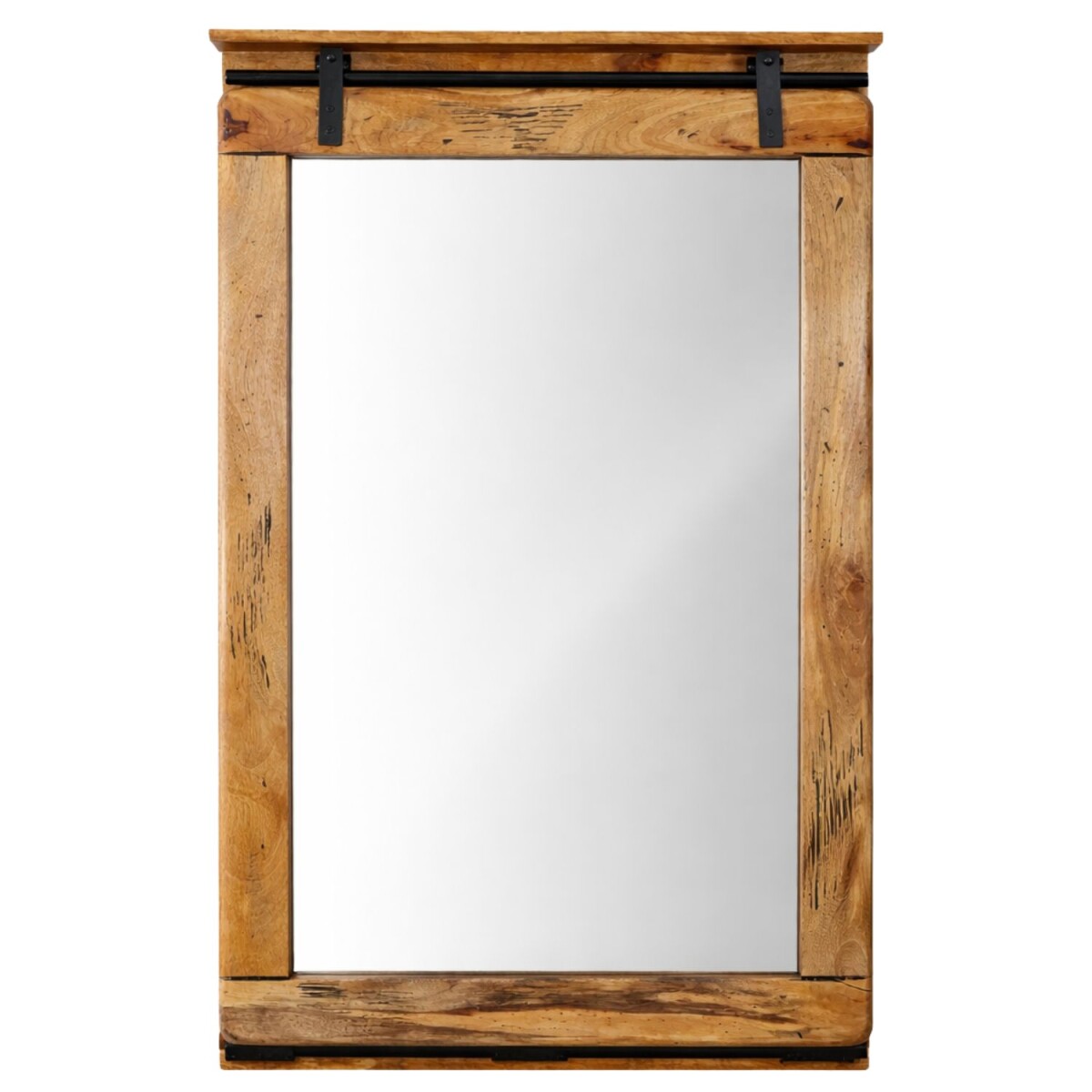 Espejo de pared EFGH, estilo industrial vintage, madera maci