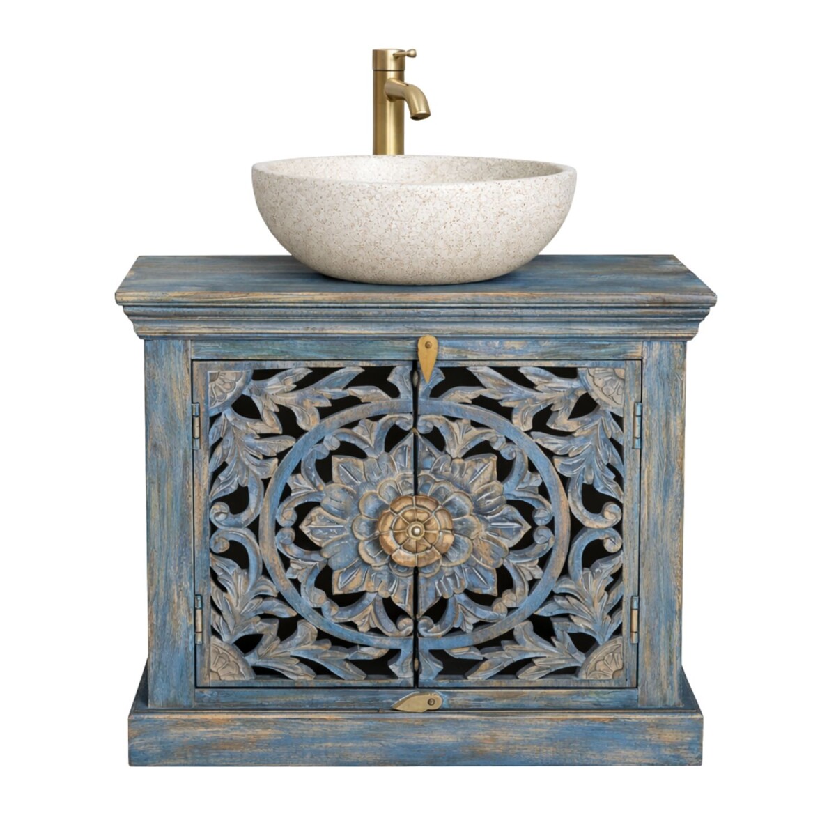 Mueble bajo para lavabo Kirpal azul orie box