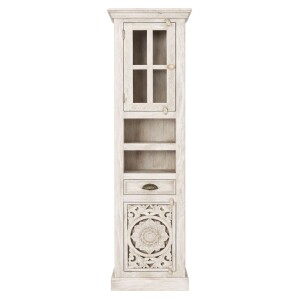 Mueble de baño Kirpal blanco, estilo oriental,...
